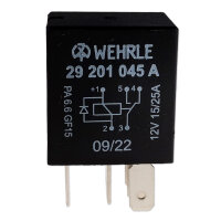 WEHRLE Mikro Relais, Wechsler, 5-polig, 12V, 15A / 25A, mit Diode