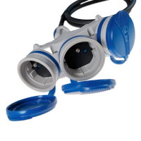 Adapterkabel CEE Stecker 3-polig auf 3x Schuko Steckdose 230V (3m)