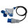 CEE Adapter 16A 230V auf 3x Typ E Steckdosen Verteiler IP44 1,5-20