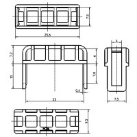 Sicherungshalter | MTA UniVAL | Seitenverschluss | 32V | 30A | anreihbar | Auswahl 0,5-6mm²
