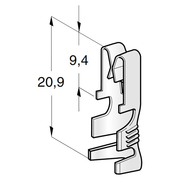 Flachsteckhülse MTA UNI F630 | 6,3mm | 0,5-1,5mm²