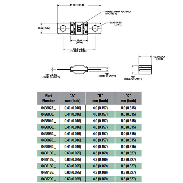 MIDI-Sicherung 30-200A | 12V 24V 32V | Littelfuse