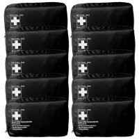 KFZ-Verbandtasche | kompakt | DIN 13164:2022 | Schwarz | 10 Stück