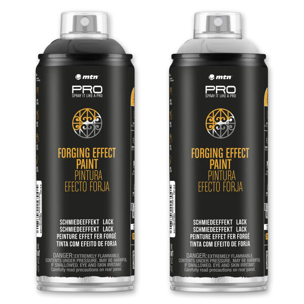 Schmiedeeffekt Lack 400ml Metallschutzlack | 2 Farben | MTN WEPRO
