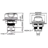 Batterietrennschalter 48V, 50A, M4, Ø22mm