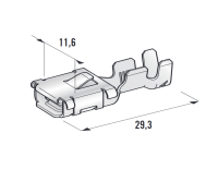 Flachsteckhülse 9,5mm 6-8mm² mit Rastnase | MTA...