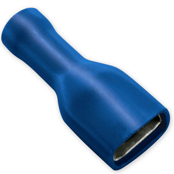 Flachsteckhülse 4,8mm vollisoliert blau 1,5-2,5mm² Crimp | F480