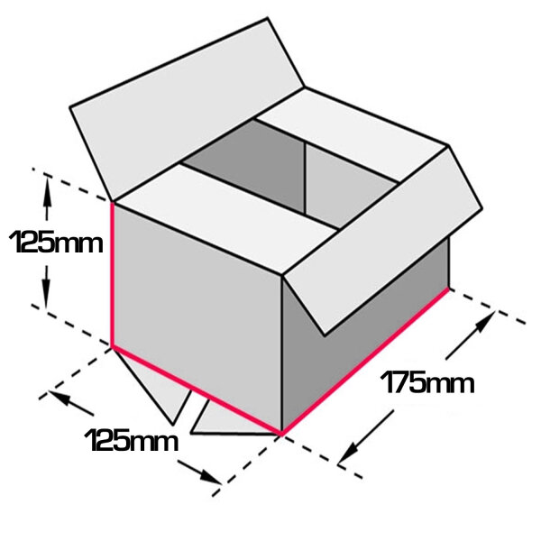 Faltkarton, 2-wellig, 175x125x125mm (20 Stück)
