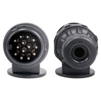 Anhängerstecker | 13-polig | 12V | 16A | kompakt
