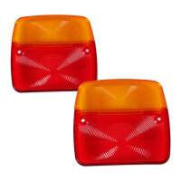 Lichtscheibe AJ.BA FP.11.251 Rot Orange Rücklicht Glas Anhänger 2x