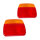 Lichtscheibe AJ.BA FP.11.251 Rot Orange Rücklicht Glas Anhänger 2x