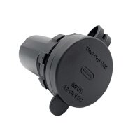 USB Dreifachsteckdose | Triple-USB Ladegerät | 12–24 V | USB-A QC 3.0 & USB-C PD 60W | Ø29mm