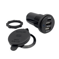 USB Dreifachsteckdose | Triple-USB Ladegerät | 12–24 V | USB-A QC 3.0 & USB-C PD 60W | Ø29mm