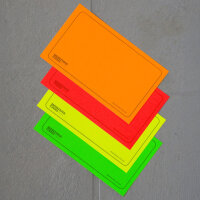 Neon Sticker Blanko 12x7 cm 100 Stück 4 Farben | Montana Cans