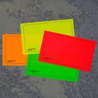 Neon Sticker Blanko 12x7 cm 100 Stück 4 Farben | Montana Cans