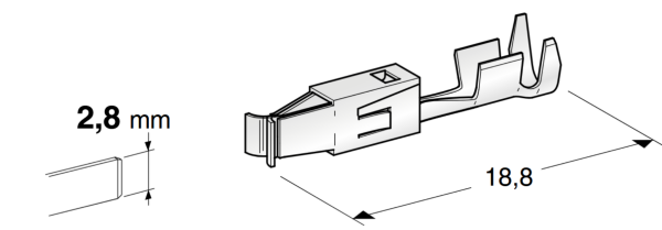 Flachsteckhülse MTA JPT-WP F280 | 2,8mm | 1-2,5mm²
