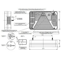 Rückleuchte LZT 471 | mit Nebelschlussleuchte | 12-24V | Links | Tüllenanschluss