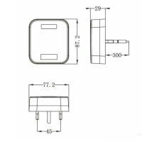 Rückfahrleuchte | LED | 12-24V | Rückfahrscheinwerfer | 16 LED Lampe