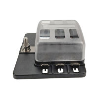 Sicherungshalter 6-fach 12V 24V ATO ATC 100A Sicherungsblock LED