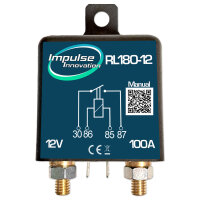 Zweitbatterieset | RL180-12 ECO | Trennrelais 12V 120A | 6m AWG8 Kabel | Batteriehalter VW T4-6