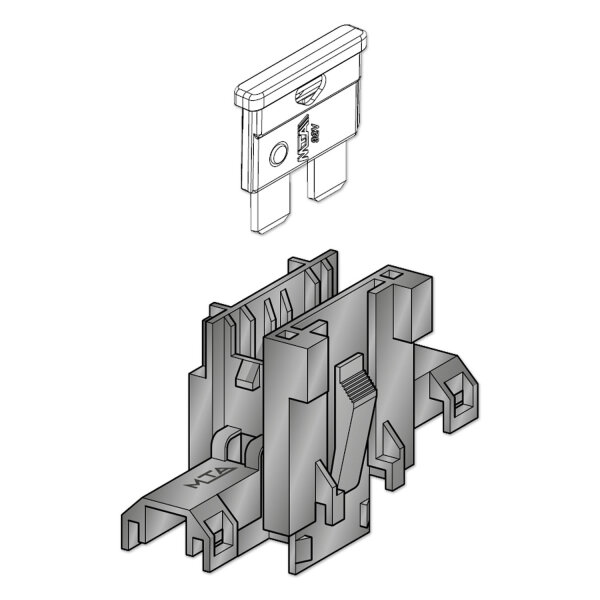 Sicherungshalter Satz | MTA UniVAL | Seitenverschluss | 32V | 30A | Flachstecker 6,3mm