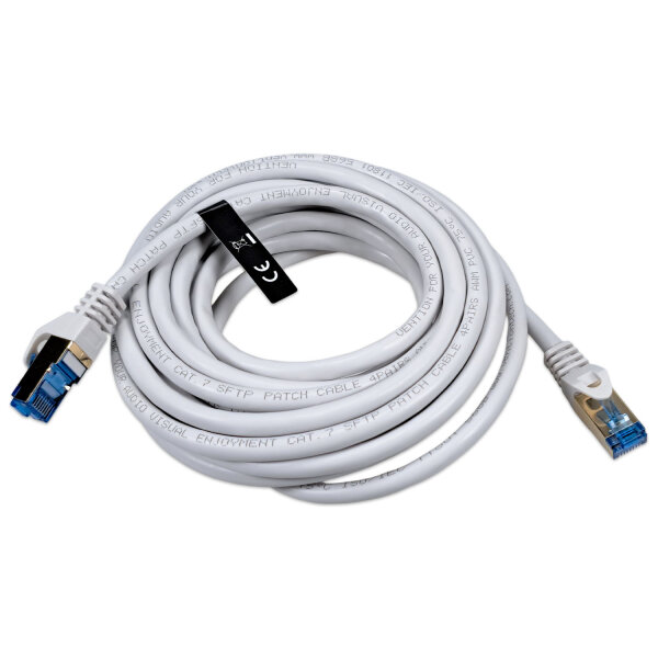 Netzwerkkabel | CAT 7 | doppelt geschirmt | Grau | 5 Meter