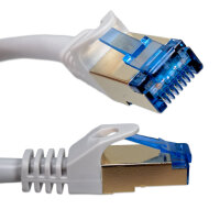 Netzwerkkabel | CAT 7 | doppelt geschirmt | Grau | 5 Meter