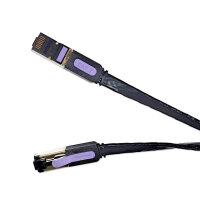 Netzwerkkabel | CAT 7 | flach | Schwarz | 20 Meter
