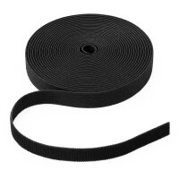 Kabelbinder | Klett | Zuschneidbar | Schwarz | 10mm | 10...