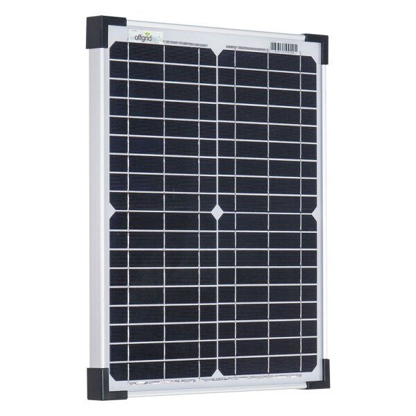 Solarpanel | Monokristallin | 12V | 20W | 420x360x25mm