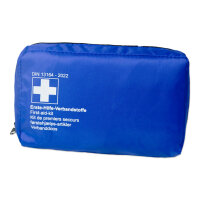 KFZ Unfall- und Erste-Hilfe Set | Verbandtasche, Blau | Warndreieck | Warnweste, Gelb