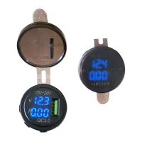 USB Steckdose | Typ A | 12-24V | 3A | QC 3.0 | LED Anzeige | Ø29mm