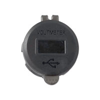 USB Doppelsteckdose | Typ A QC | 9-32V | Anzeige | Schalter | Ø29mm