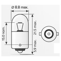 Leuchtmittel | BA9s | T2W | 12V | 2W | Klar