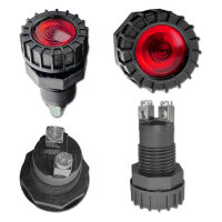 Kontrollleuchte | 12V | 2W | Rot | Schraubanschluss | Ø17mm