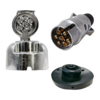 Anhängersteckersatz | 7-polig | 12V | Aluminium | Stecker & Steckdose
