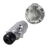 Anhängersteckersatz | 7-polig | 12V | Aluminium | Stecker & Steckdose