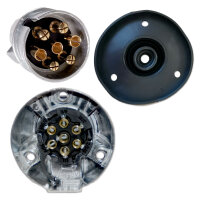 Anhängersteckersatz | 7-polig | 12V | Aluminium | Stecker & Steckdose