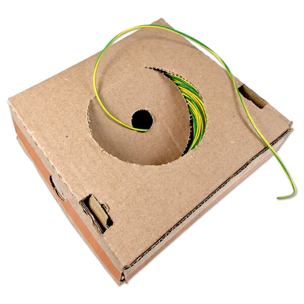 Kabel | 1-Adrig | H05V-K | 1x0,75mm² | Grün-Gelb | 100m Rolle