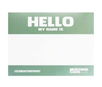 Montana HELLO MY NAME IS Sticker 100x Aufkleber Set Metallic Label