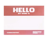 Montana HELLO MY NAME IS Sticker 100x Aufkleber Set Metallic Label
