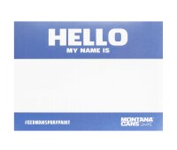 Montana HELLO MY NAME IS Sticker 100x Aufkleber Set Metallic Label
