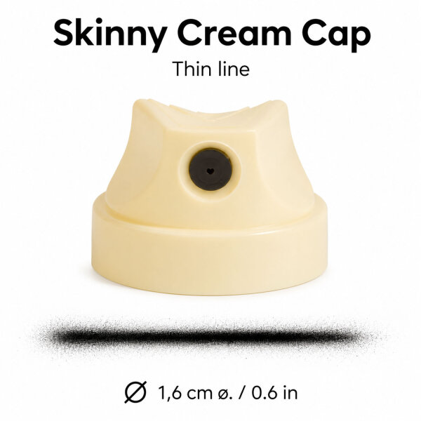 Sprühkopf | Skinny Cream Cap | feine Linien 1,6cm
