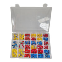 Kabelschuh Set | isolierte Crimpverbinder | 600-teilig | Sortimentbox