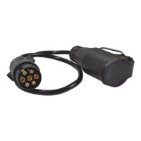 Anhängeradapter Kabel | 7- auf 13-polig | 12V | 0,75 Meter