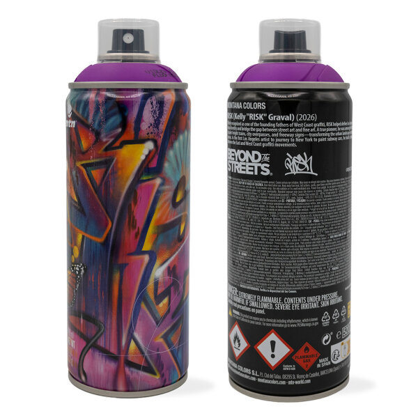 Graffiti Sammlerdose RISK Purple 400ml Limited Edition Holzbox | MTN