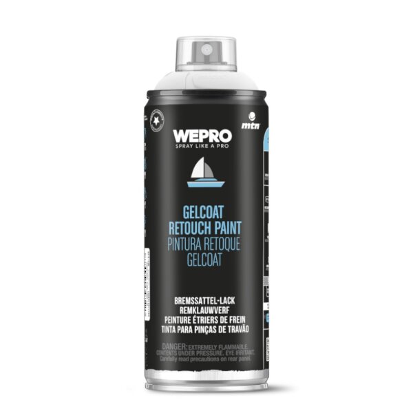 Gelcoat Reparaturlack Spray Weiß 400ml | Boot Wohnmobil GFK | MTN