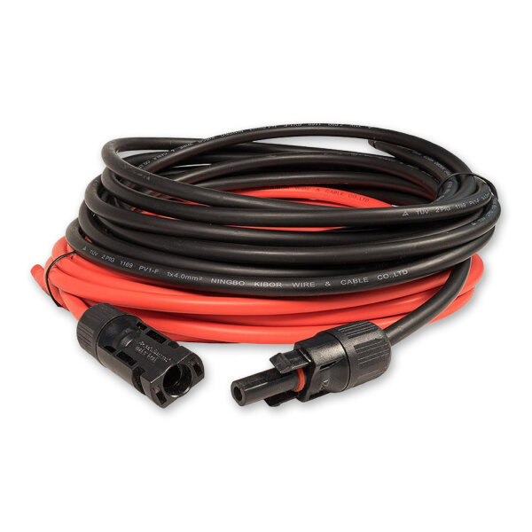 Solarkabel Set 2x 5m 4mm² rot schwarz mit PV Solarsteckern