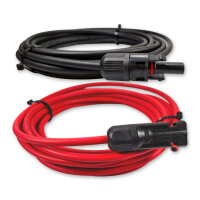 Solarkabel Set 2x 5m 4mm² rot schwarz mit PV Solarsteckern