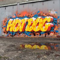 Spraydose Rot Rust Limited Artist Edition Hotdog 400ml Montana BLACK